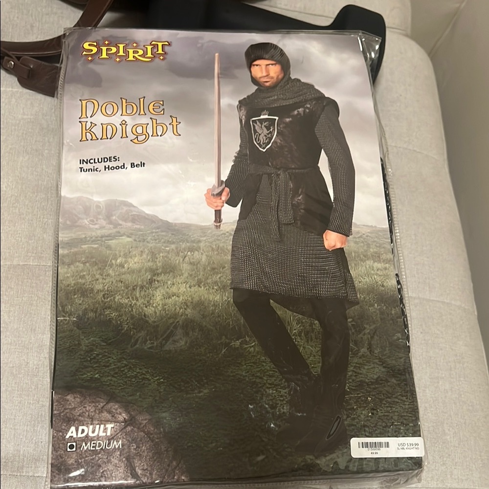 Spirit Noble Knight Costume - Black and Silver